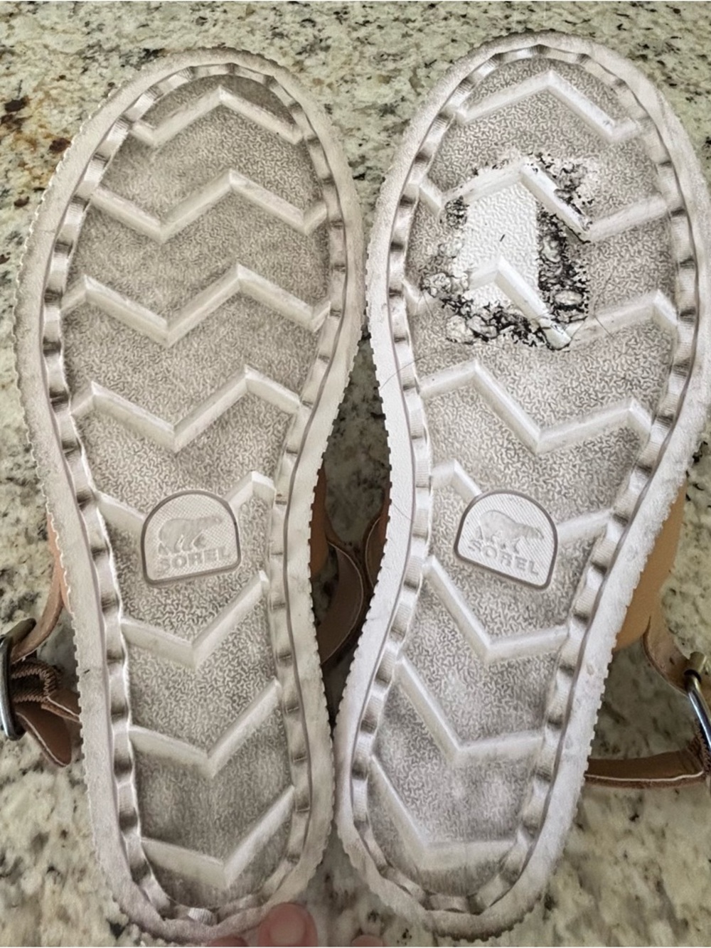Size 8.5 Sorel Tan Double-Band Slingback Sandals - Picture 6 of 6